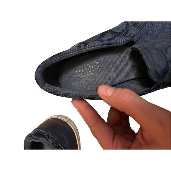 Coach - Logoed Canvas slide in loafers - 8 - Picture 4 of 7